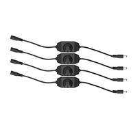 Contrôleur de Luminosité LED 12V, Variateur à Molette Sans Palier, Accessoire Noir, Lot de 4 - Contrôle Simple, Variation Continue, Pour Éclairage LED 12V - 24V
