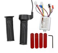 Contrôleur de moteur CC brossé et poignée d'accélérateur pour scooter électrique et vélo électrique, 24 V/36 V/48 V 500 W, boîtier en métal avec protection contre les surintensités/sous-tensions