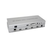 Contrôleur de mur vidéo 4K 2x2 1 entrée/DVI 4 sorties Processeur TV d'assemblage d'images Taux de rafraîchissement élevé(4K)