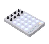 Contrôleur de Pad MIDI, SMC Pad Pad de Contrôleur MIDI avec 16 Pads de Rythme Rétroéclairés RVB pour OS X, pour IOS, pour Android, 8 Boutons Assignables, Répétition de Notes et
