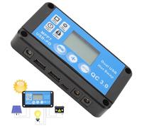 Contrôleur de panneau solaire - Contrôleur de 13 cm, dispositif de charge étanche, écran LCD avec double fonction USB | Contrôleur pour panneaux et batteries prenant en charge la gestion de