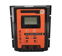 Contrôleur de panneau solaire Gearwell, Contrôleur de charge solaire double USB, régulateur d'affichage LCD, chargeur d'énergie solaire 70A 12V 24V et contrôleur de décharge,