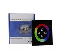 Contrôleur de panneau tactile de bande de lumière LED, panneau de commande de bande de lumière de gradation en verre trempé 86 panneau mural(RGB seven color touch panel)