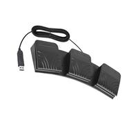 Contrôleur de pied ergonomique triple USB personnalisable avec chaîne de frappe pour PC claviers personnalisables pédale d'action