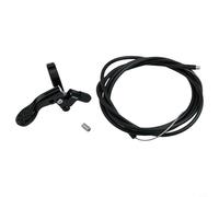 Contrôleur de poteau compte-gouttes en alliage d'aluminium pour tiges de selle de 22 mm - Commutateur de tube de siège télescopique avec routage interne/extérieur, finition anodisée et texte (noir)