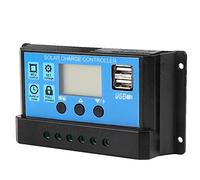 Contrôleur de solaire, 60A/50A/40A/30A/20A/10A 12V 24V ABS Contrôleur de solaire automatique Contrôleur PWM(60A)