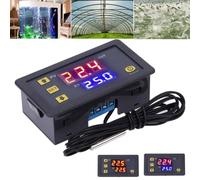 Contrôleur de température, contrôleur de thermostat numérique LCD W3230 20 A, relais de sortie W3230 avec sonde de température NTC étanche, thermostat de refroidissement à LED