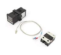 Contrôleur de Température Numérique 0-1300 ℃ AC 110V-240V LED Alarme PID avec Thermocouple/Capteur de Température et Maximum 25A SSR (Relais à Semi-conducteurs)
