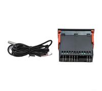 Contrôleur de température numérique avec interrupteur automatique, thermostat de capteur pour contrôle du ventilateur, 220 V AC -50 à 99 °C, charge 16 A, noir