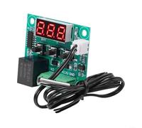 Contrôleur de température numérique pour W1209 12 V avec interrupteur de relais de capteur, mesure et contrôle précis avec sortie relais 10 A pour une gestion thermique efficace (lumière rouge)