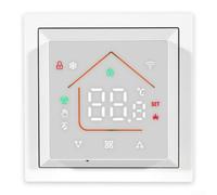 Contrôleur de Température Numérique pour zigbee pour Smart Home pour Chaudière pour gaz - Réglage pour précis ±0,5°C 50 Zones pour affichage LCD Installation Murale(White 3A Hydronic)