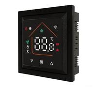 Contrôleur de Température Numérique pour zigbee pour Smart Home pour Chaudière pour gaz - Réglage pour précis ±0,5°C 50 Zones pour affichage LCD Installation Murale(Black 16A Electric)