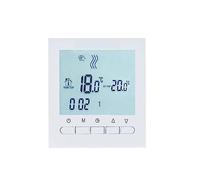 Contrôleur de Température, Thermostat d'ambiance numérique filaire for chauffage de chaudière à gaz 3A, thermorégulateur programmable, thermostat alimenté par batterie(Zwart)