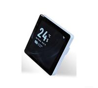 Contrôleur de température WiFi avancé avec affichage LED et commandes tactiles, prise en charge des commandes vocales et des paramètres de température programmables pour systèmes d'air central (blanc)