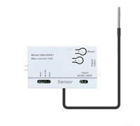 Contrôleur de température Zigbee avec sonde étanche pour télécommande application Tuya Ac85-265 V Entrée blanche pour système de régulation du climat de brassage et de serre, longueur de câble de 1