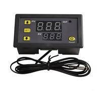 Contrôleur de thermostat numérique LED DC 12 V, plage de température de -50 à 120 °C, résolution et précision de 0,1 °C, relais 20 A, module de température PLC monté sur rail DIN 79 × 43 × 26 mm