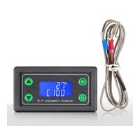 Contrôleur de thermostat numérique pour usage industriel, alimentation DC9-30V, précision ± 0,1 °C, sortie relais, boîtier ABS noir compact 79 × 38 × 24 mm