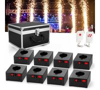 Contrôleur de tir de feux d'artifice sans fil,contrôleur de feux d'artifice | 2 Bases de Contrôle 8, avec Boitier de Protection, Portée 0-20m, for scènes de mariage, concerts et mariages