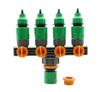 Contrôleur de tuyaux de Jardin à 4 Voies - Attachement du séparateur d'eau extérieur, d'irrigation Valve de connecteur | Système de Distribution de débit multiport, séparateurs de tuyaux Lourds