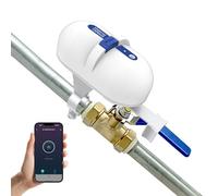 Contrôleur de valve intelligent, fonctionne avec Alexa et Google Voice Control Smart Life App Control, valve d'arrêt d'eau à distance, facile à installer sur un tuyau de 1,27 cm à 2,5 cm, nécessite un