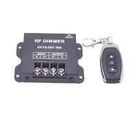 Contrôleur de variateur LED 30A DC12V 24V 30A avec luminosité réglable, avec télécommande à 3 boutons, adapté aux bandes lumineuses LED monochromes