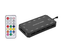 Contrôleur de Ventilateur de Refroidissement d'Ordinateur Noir, Contrôleur de Ventilateur d'Ordinateur, Contrôle Fil ABS 15M de Haute qualité coloré DC 12V pour Ordinateur PC