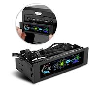 Contrôleur De Ventilateur D'ordinateur à 5 Ventilateurs, Capteur De Température du Processeur, Panneau LCD Avant, Baie De Refroidissement De L'ordinateur Pour L'affichage de la Température de la Date