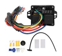 Contrôleur de ventilateur numérique 12 V, kit de commutateur de commande de ventilateur électrique thermique à température réglable avec affichage LED pour applications à