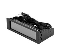 Contrôleur de Ventilateur PC avec Grand écran LCD, 5 Ventilateurs, Contrôle de la Vitesse, Capteur de Température du Processeur, Panneau Avant de la Baie de Refroidissement de