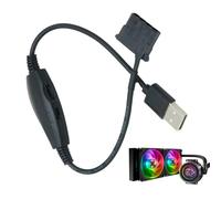 Contrôleur de ventilateur USB | Connecteur PWM USB 3 broches/4 broches | Connecteur de ventilateur à manchon - pour ordinateur de bureau, appareils électroniques, système de refroidissement de voiture