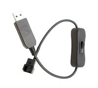 Contrôleur de ventilateur USB - Connecteur USB 3 broches/4 broches - Régulateur de vitesse du vent - Pour ordinateur de bureau, appareils électroniques, système de refroidissement de voiture