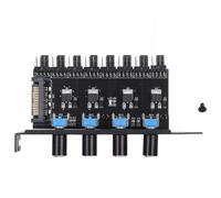 Contrôleur de ventilateurs PC à 8 canaux et 4 boutons, système de gestion thermique intelligent avec résistance ajustable et capacités de