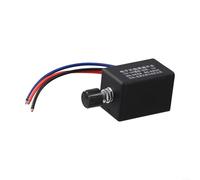 Contrôleur de vitesse de moteur 12 V 24 V CC - Régulateur de chauffage en continu avec dissipateur thermique - Pour dégivrage du ventilateur électrique de voiture et camion - Bouton de réglage - Noir