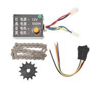 Contrôleur de vitesse de moteur à brosse 12v 500w, contrôleur de vitesse de moteur avec chaîne 410 modèle 410, pignon 13T, interrupteur de rembobinage 20A