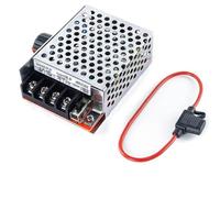 Contrôleur de vitesse de moteur brossé PWM CC 7-70 V 30 A avec fusible, pour moteurs 12 V 24 V 48 V 60 V DC, boîtier en métal et protection contre les surintensités, câble de 15 cm