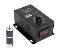 Contrôleur de vitesse de moteur CC 10 000 W Régulateur de tension électronique DC 6 V-90 V pour technologie PWM Fréquence 16 kHz Câblage réversible et boîtier en plastique robuste Noir
