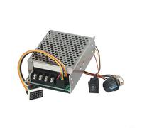 Contrôleur de vitesse de moteur CC 10-55 V 60 A pour interrupteur réversible PWM avec affichage numérique pour moteurs CC brossés, contrôle avant et arrière, boîtier en métal argenté, entraînement