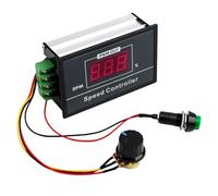 Contrôleur de Vitesse de Moteur PWM DC 6-60V, Variateur de Vitesse, Régulateur de Contrôle de Moteur à Affichage Numérique, Potentiomètre Réglable, Bornes à Vis, Compatible 12V 24V 36V 48V, 30A