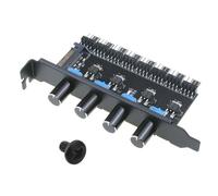 Contrôleur de vitesse de ventilateur de refroidissement à 4 boutons PC 8 canaux concentrateur de ventilateur radiateur
