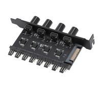 Contrôleur de vitesse de ventilateur de refroidissement pour PC,Concentrateur de ventilateur à 8 canaux pour PC,Contrôleur de vitesse de ventilateur de refroidissement à 4 boutons,Contrôleur de ventil