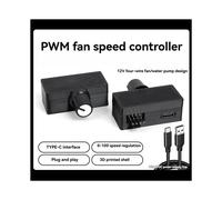 Contrôleur de Vitesse de Ventilateur PWM 4 Broches, Alimentation TYPE-C, pour Système de Refroidissement Liquide DIY Régulateur Ventilateur Haute