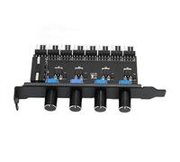 Contrôleur de Vitesse du Ventilateur de Refroidissement avec Interface 4 Broches | Répartiteur de Ventilateur PC Durable pour Châssis CPU HDD VGA PWM | Contrôleur de PC Peu Encombrant