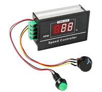 Contrôleur de Vitesse Moteur CC 6-60V 30A PWM, Variateur de Vitesse Réglable 12V 24V 36V 48V avec Affichage Numérique LED, Régulateur de Tension avec Interrupteur Marche/Arrêt