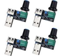 Contrôleur de vitesse pour ventilateur USB PC, mini-contrôleur de vitesse USB 5 V CC vers 2,5-7,5 V avec interrupteur de vitesse.