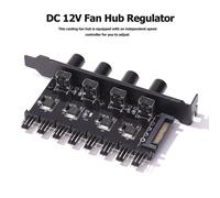 Contrôleur de vitesse SATA/3 broches, 12V, 8 voies, 4 boutons, pour boîtier d'ordinateur, pratique, séparateur d'ordinateur