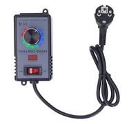 Contrôleur de Vitesse Variable Sortie 0-220VAC Régulateur de Vitesse du Moteur AC Régulateur de Vitesse du Ventilateur avec Protection contre les Surcharges AC220-240V (Prise UE)