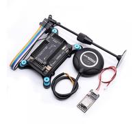 Contrôleur de vol APM2.8 avec Boussole intégrée, Support GPS M8N et Amortisseur Compatible avec quadrirotor RC Compatible Multicopter(Vertical PACKAGEC)
