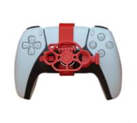 Contrôleur de volant compact 3D pour mini jeu de course pour PS5, construction PLA, couleurs jaune/rouge/vert/blanc, expérience de simulation immersive (rouge)