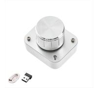 Contrôleur de volume à bouton unique USB/2,4 GHz/Bluetooth 3 modes, argent