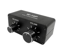 Contrôleur de volume portable 3,5 mm pré-amplificateur W-10P stéréo double canal audio stéréo mini balance musique son maison